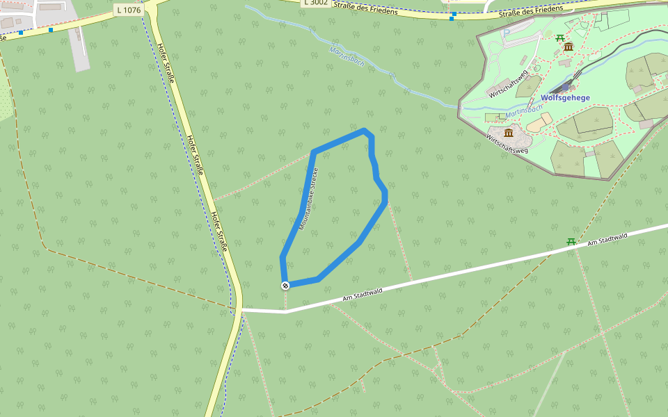 Mountainbike-Strecke walking route map in Gera
