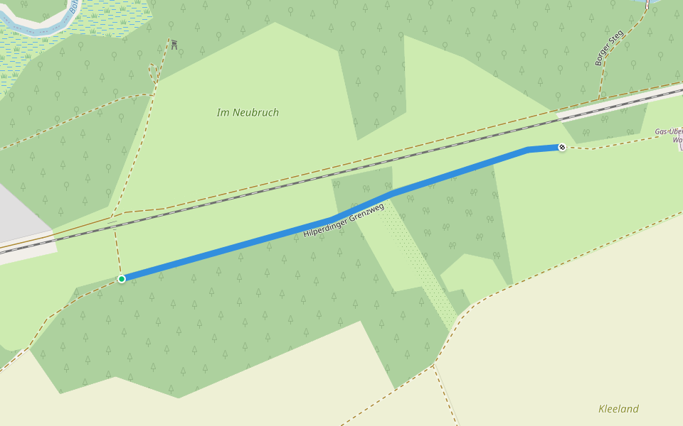 Hilperdinger Grenzweg walking route map in Walsrode