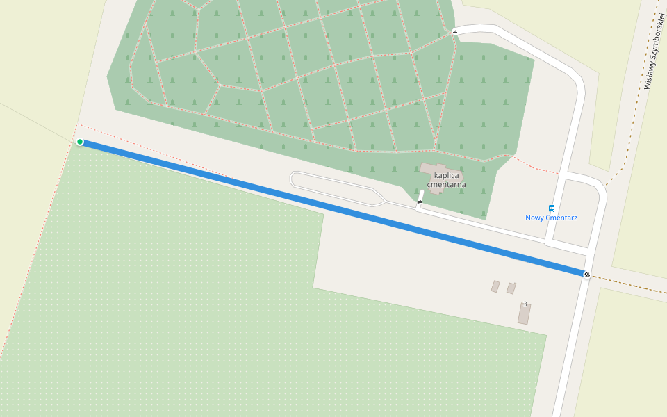 Krzysztofa Kamila Baczyńskiego walking route map in Słupsk