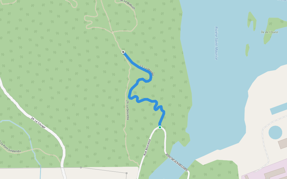 13- La Montée walking route map in La Tuque