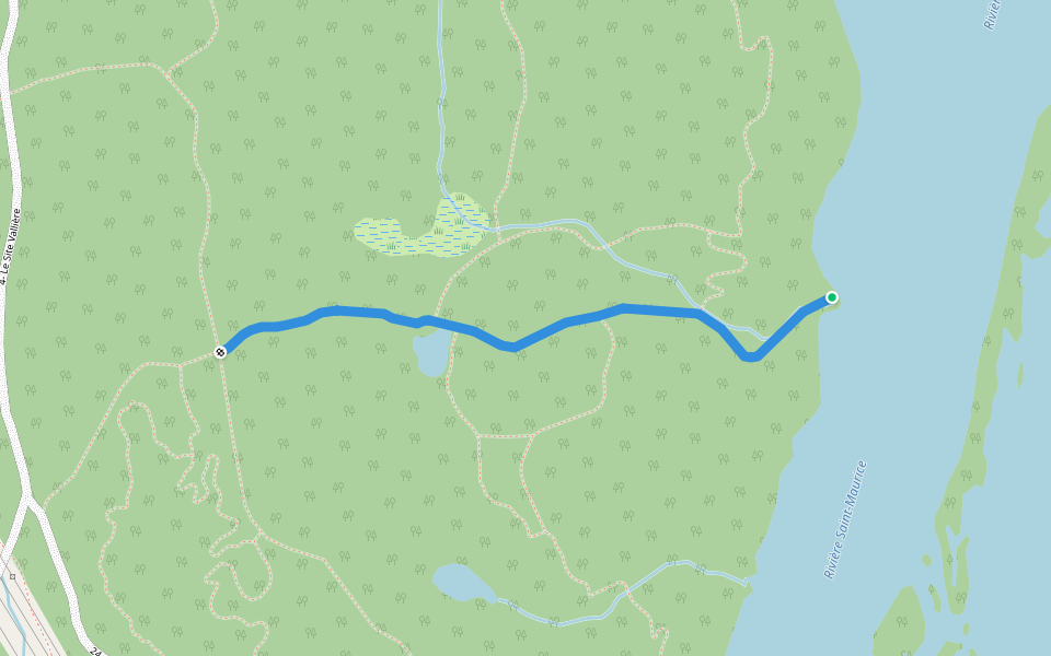 15- Le Gap walking route map in La Tuque