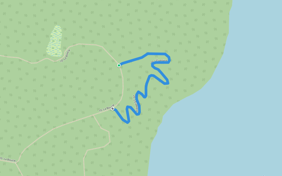 20- L'Érablière walking route map in La Tuque