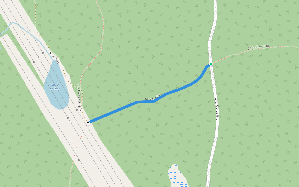 5- La Coulée walking route map in La Tuque