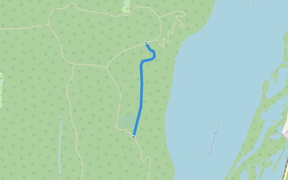 18- La Bécasse walking route map in La Tuque