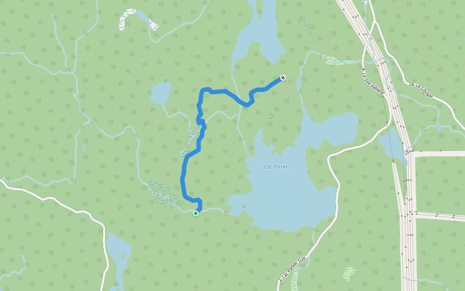 12- La Traverse walking route map in La Tuque