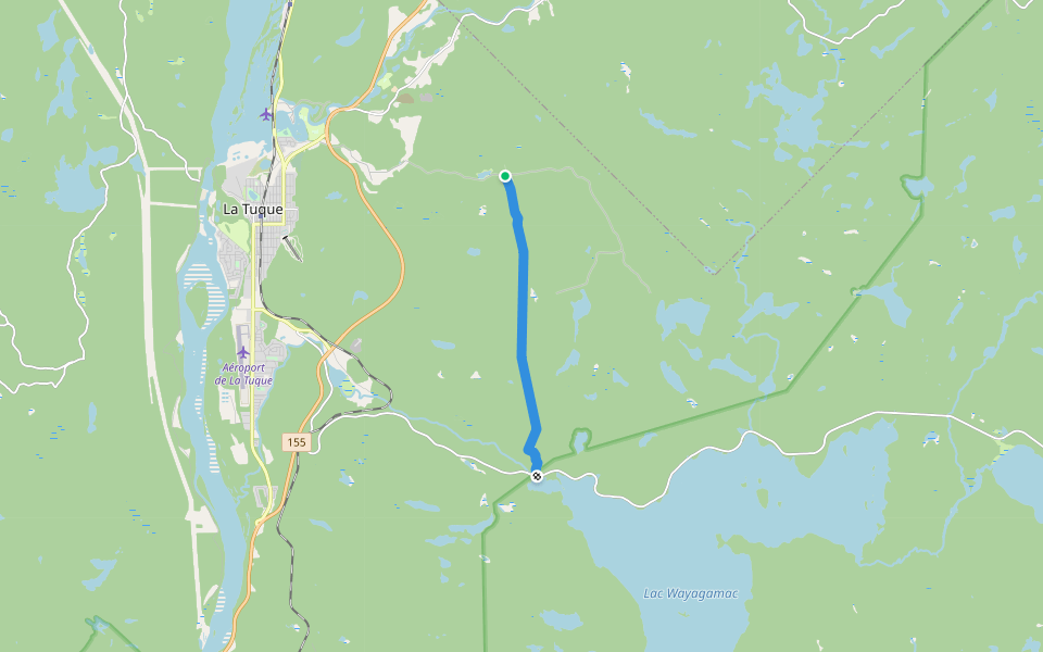 42- Le Gazoduc walking route map in La Tuque