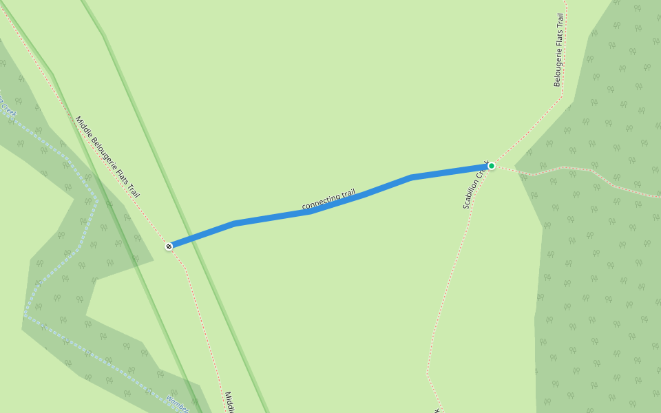connecting trail walking route map in Warrumbungle