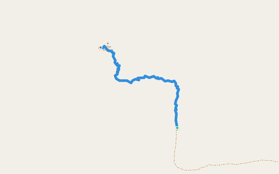 مسیر غار دربید walking route map in Tamehr