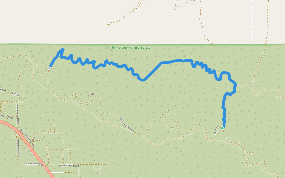 Phelan Loop Trail walking route map in Phelan
