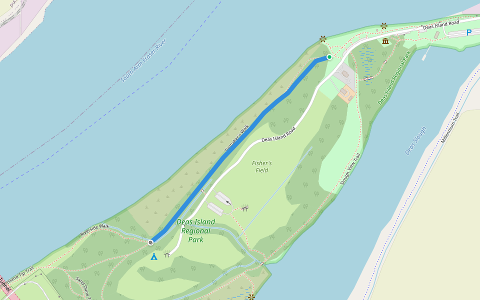 Tinmaker's Walk walking route map in Delta