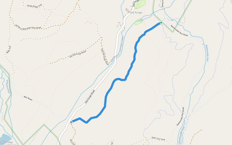 Chickadee Trail walking route map in Fairfield