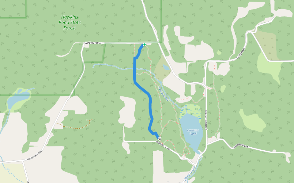 Whitetail Ridge trail walking route map in Windsor