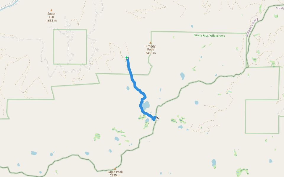 East Boulder Trail (FS 5575) walking route map in Callahan