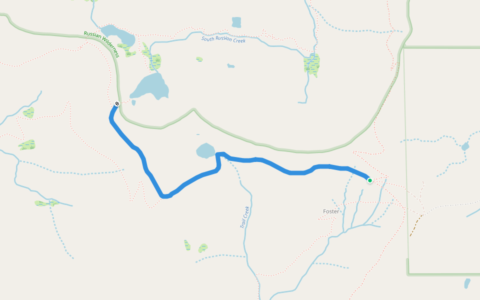 FS 5436 walking route map in Etna