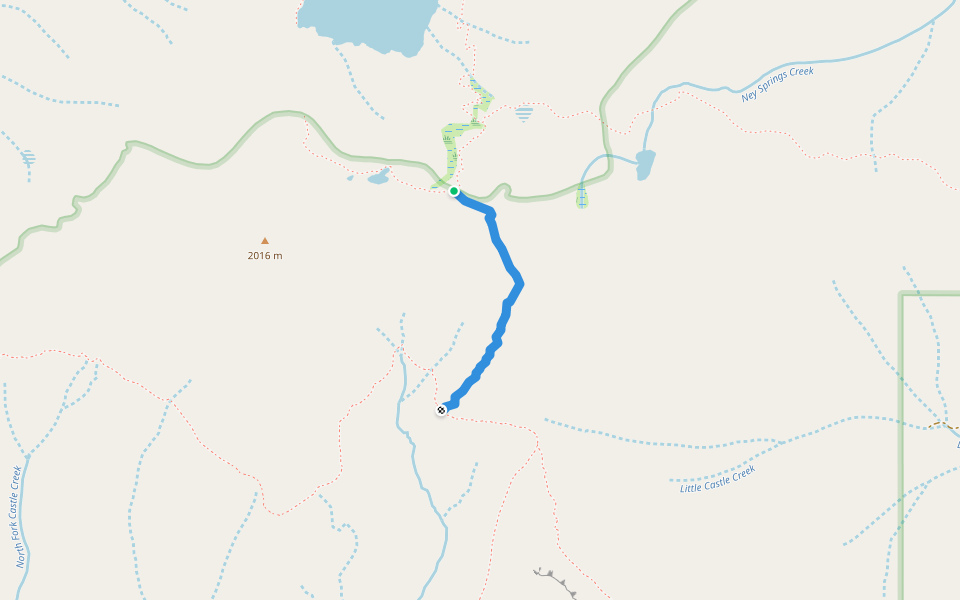 Castle View Trail walking route map in Dunsmuir