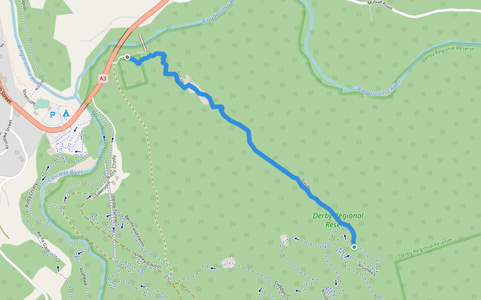 Trouty walking route map in Derby