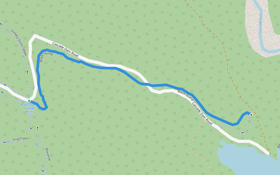 Black Stump walking route map in Derby