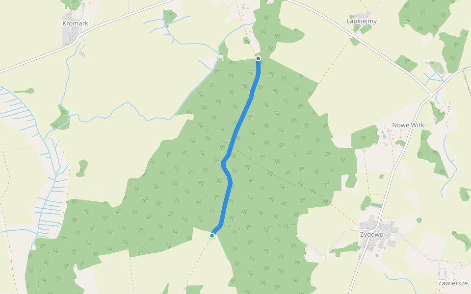 droga leśna walking route map in Kiertyny Wielkie