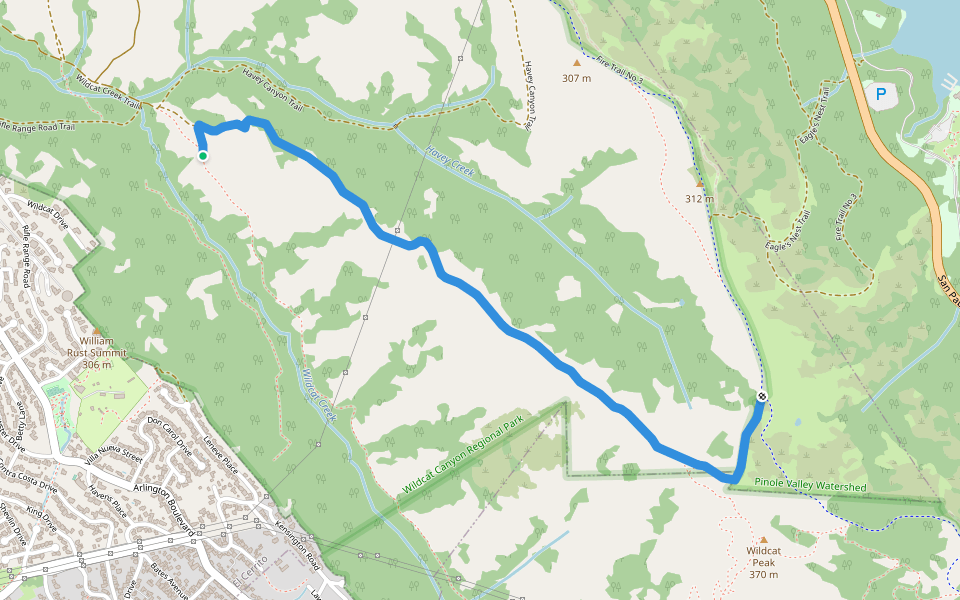 Conlon Trail walking route map in El Cerrito