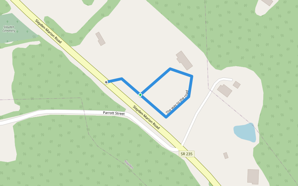 The way to the road walking route map in Cumberland Furnace