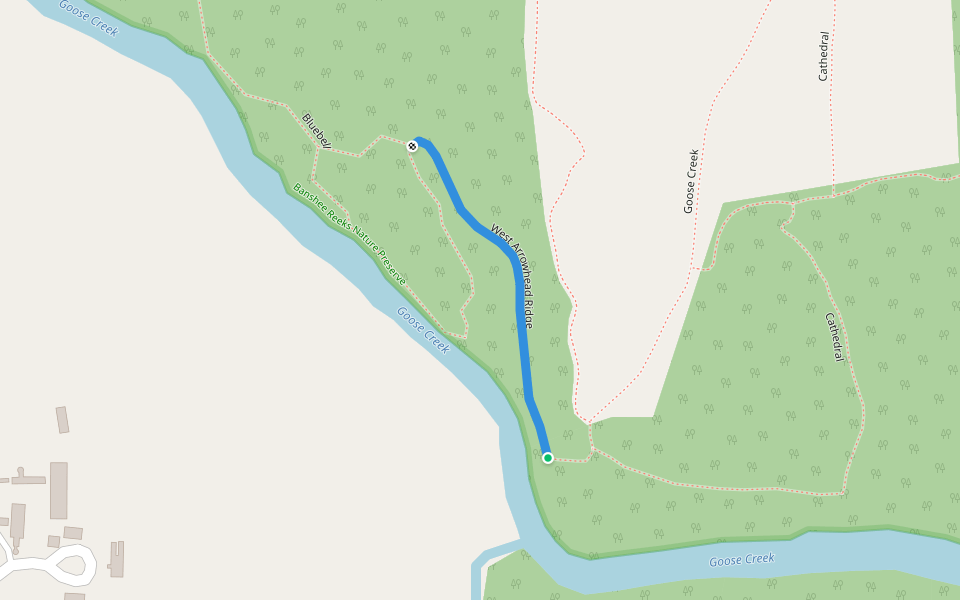 West Arrowhead Ridge walking route map in Aldie