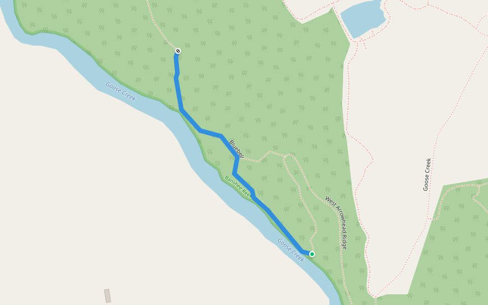 Bluebell walking route map in Aldie