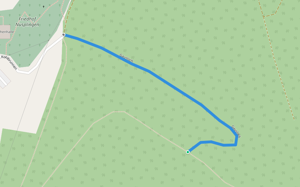 Gausloch walking route map in Nusplingen