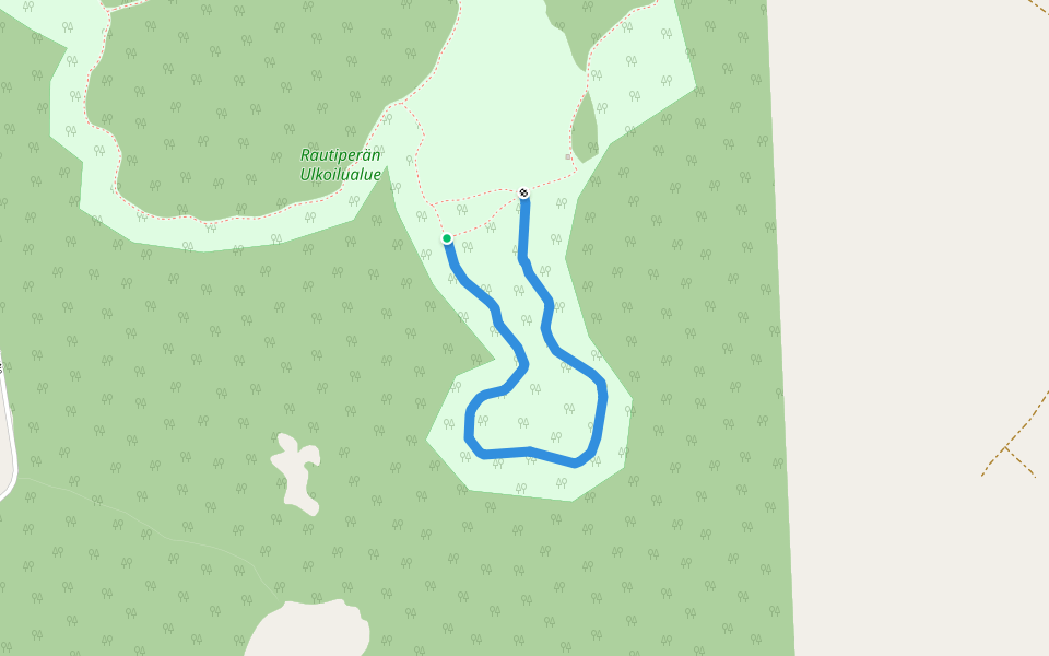 1,3Km walking route map in Harakanpuhto