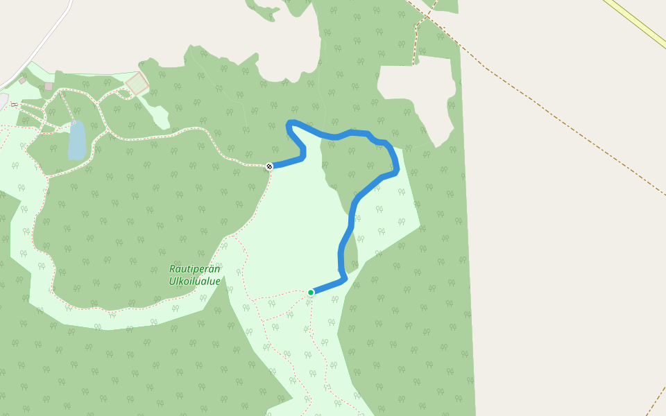 1,2Km walking route map in Harakanpuhto