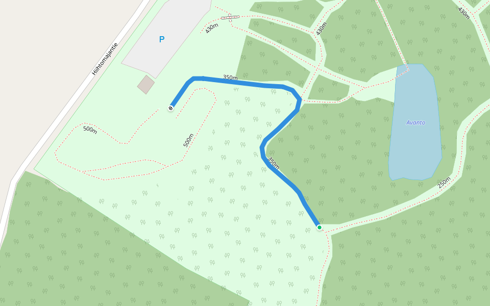 350m walking route map in Viirre