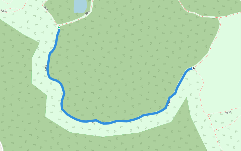 1,1Km walking route map in Viirre