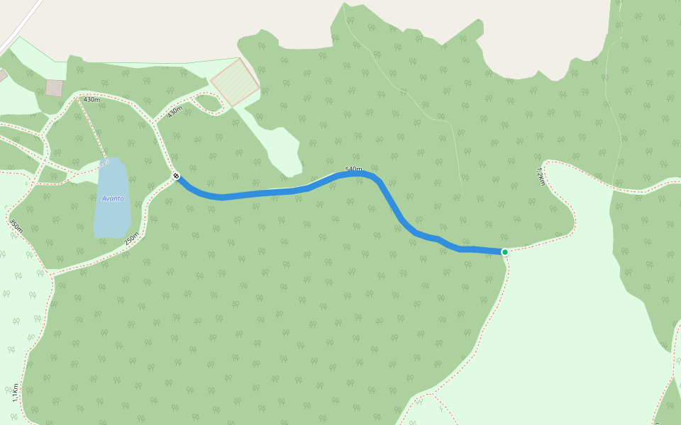 540m walking route map in Pyhäjoki