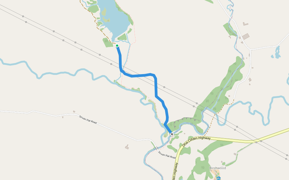 Mount Linton Station Track walking route map in Birchwood