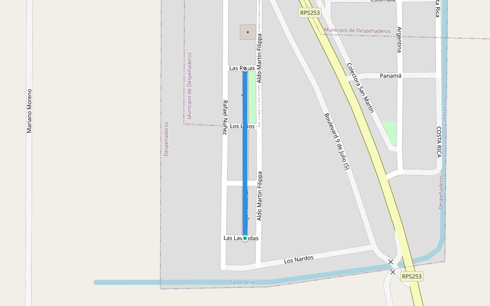 Pasaje Peatonal walking route map in Despeñaderos