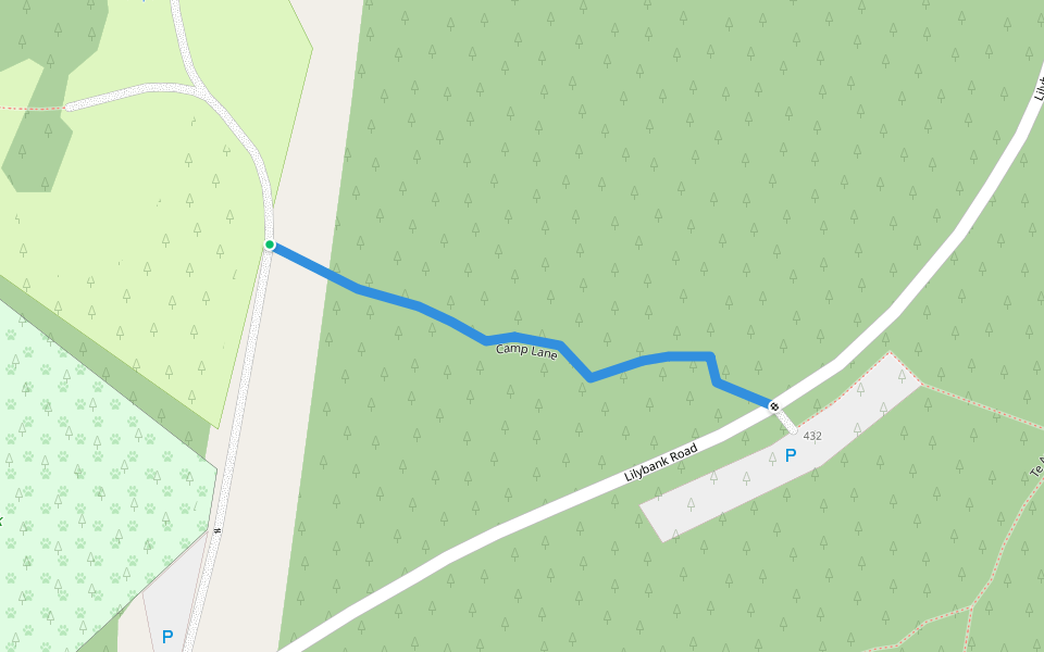 Camp Lane walking route map in Tekapo