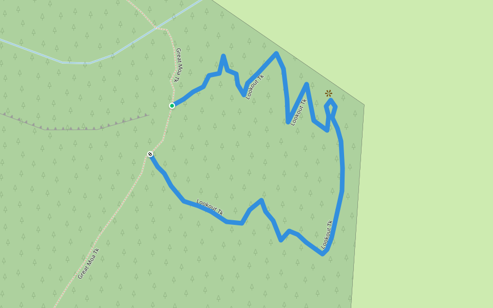 Lookout Tk walking route map in Tekapo