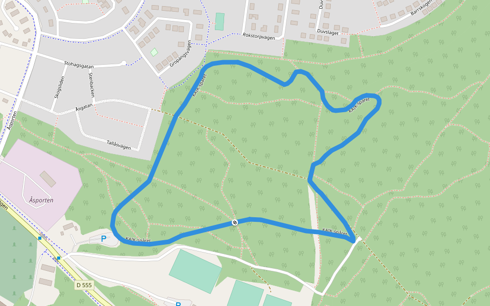 KAIK-spåret walking route map in Katrineholm