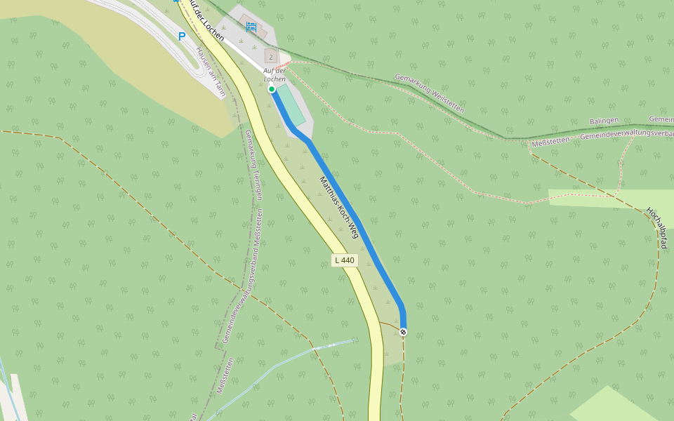 Matthias-Koch-Weg walking route map in Meßstetten