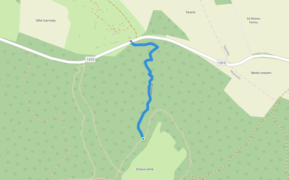 Papalova walking route map in Hlohovec
