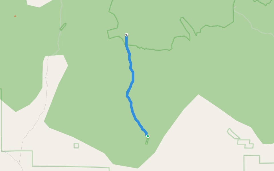 Barney Meadows Trail walking route map in Round Mountain