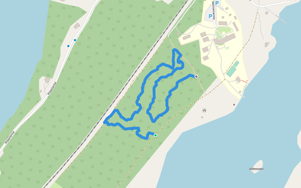 Evankelisen opiston luontopolku walking route map in Ketunkylä