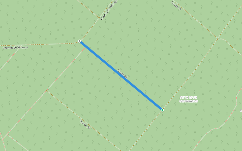 Travée 23 walking route map in Soulosse-sous-Saint-Élophe