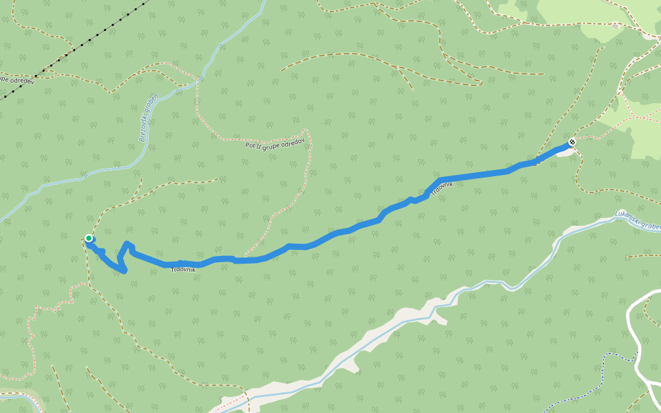 Trdovnik walking route map in Ambrož pod Krvavcem