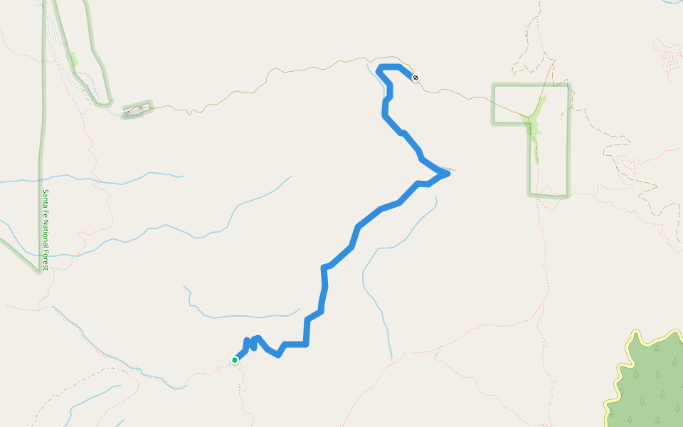 Game On walking route map in San Ildefonso Pueblo