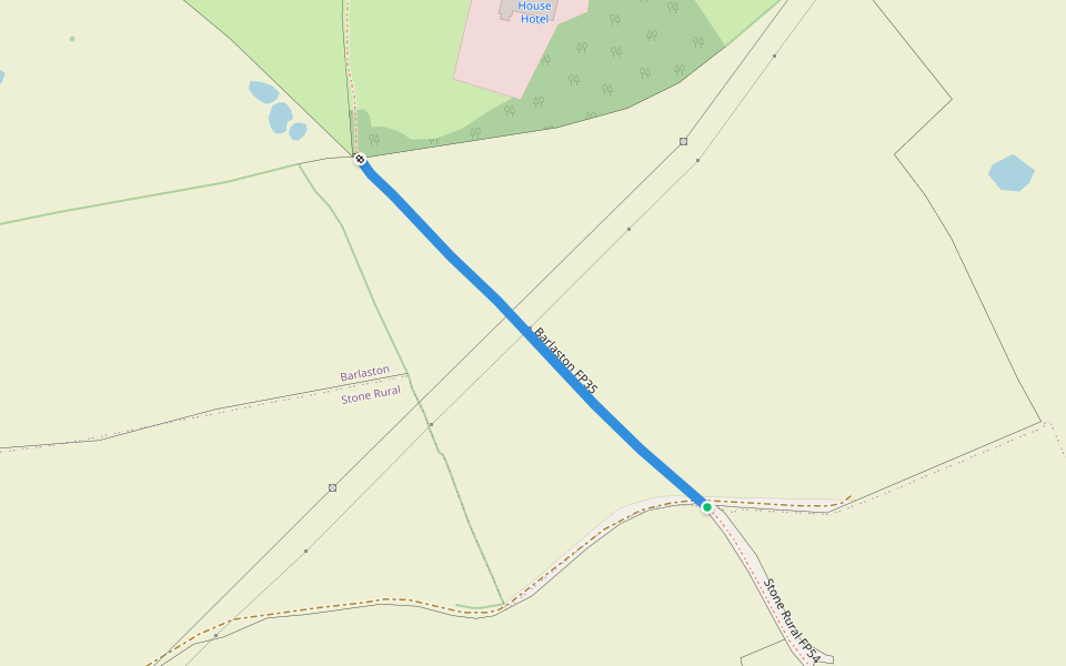 Barlaston FP35 walking route map in Barlaston
