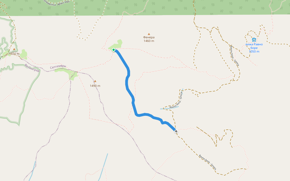 Salihov grob - Fenera walking route map in Draginovo