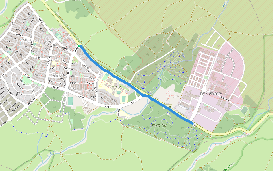 טיילת חרמון walking route map in Qatsrin