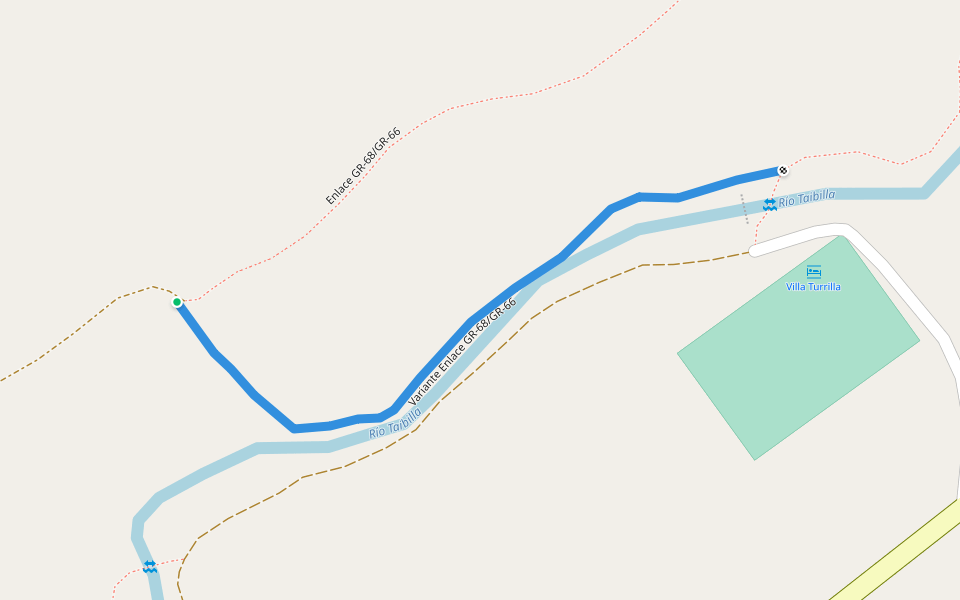 Variante Enlace GR-68/GR-66 walking route map in Nerpio