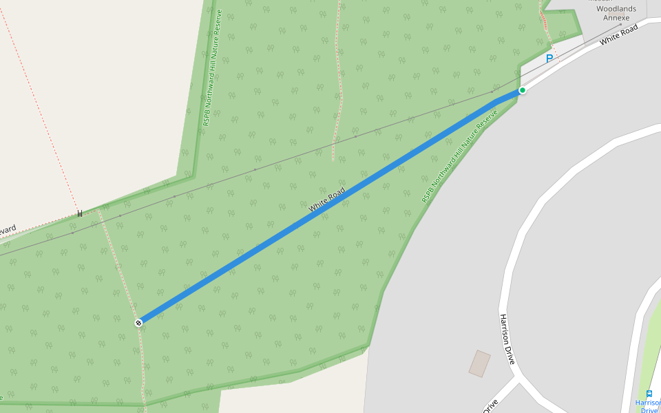 White Road walking route map in High Halstow