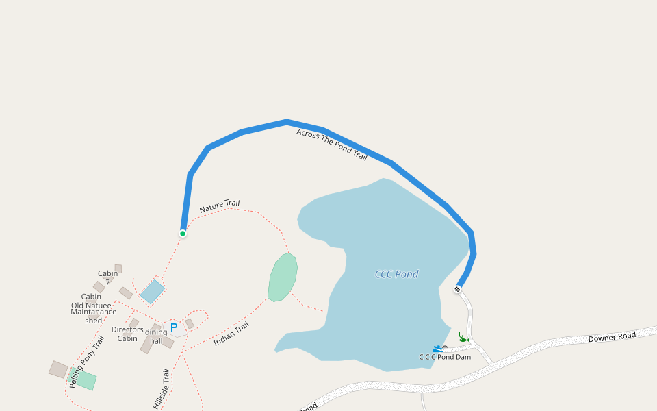 Across The Pond Trail walking route map in Sharon